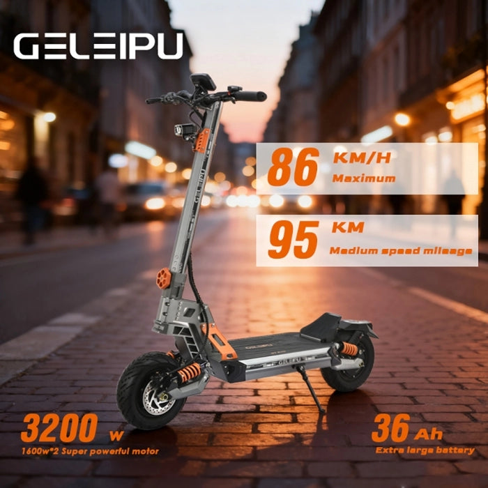 GELEIPU GT EVO Składana hulajnoga elektryczna, silnik 1600W*2, bateria 60V 36Ah, 11-calowe opony, maks.