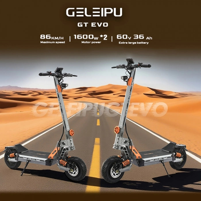 GELEIPU GT EVO Składana hulajnoga elektryczna, silnik 1600W*2, bateria 60V 36Ah, 11-calowe opony, maks.
