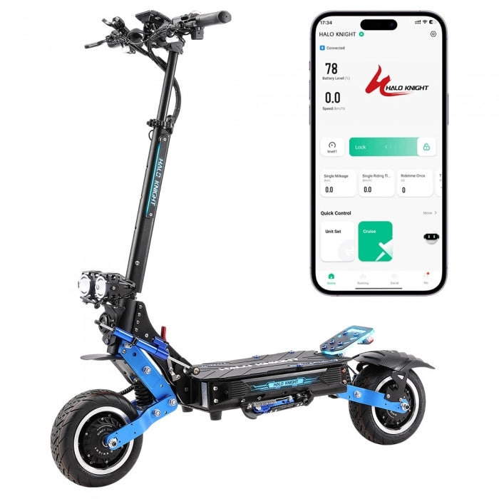 Halo Knight T108 Pro 2025 Version Electric Scooter 2*3000W Motor 60V 38 4Ah Battery 11-inch Tires 95km/h Max Speed 80km