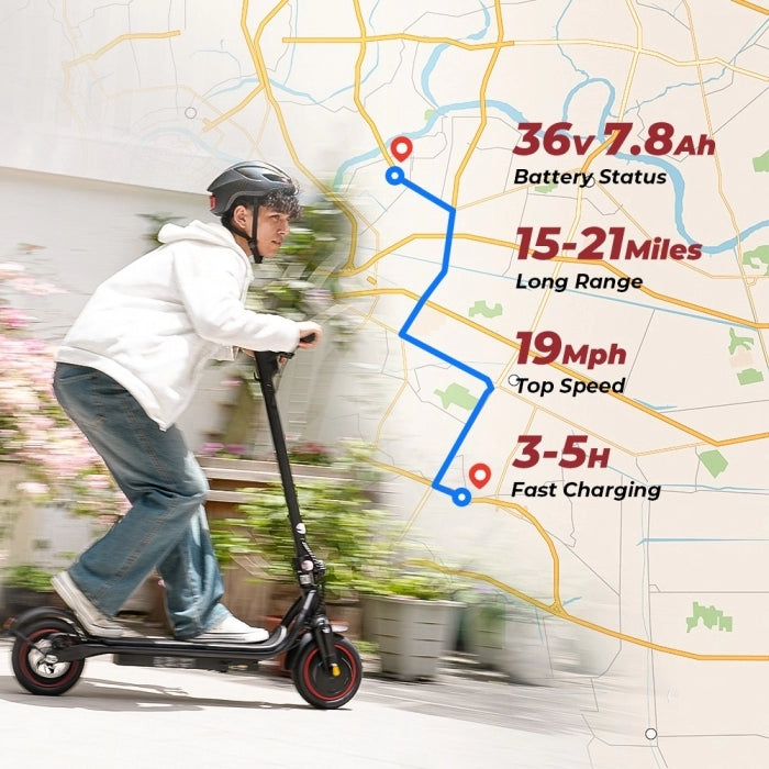 iScooter W5 Folding Electric Scooter 350W Motor 36V 7,8Ah Battery 8,5 inch Pneumatic Tires 30km/h Max Speed 30km Range