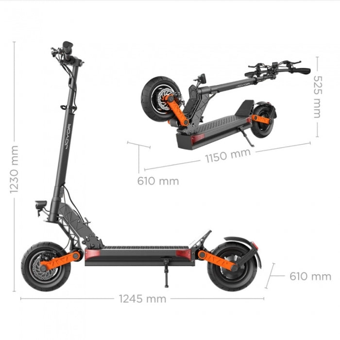 Joyor S-PRO DGT Electric Scooter 800W*2 Motor 48V 26Ah Battery 10 inch Tires 25km/h Max Speed 90km Range Hydraulic Disc B