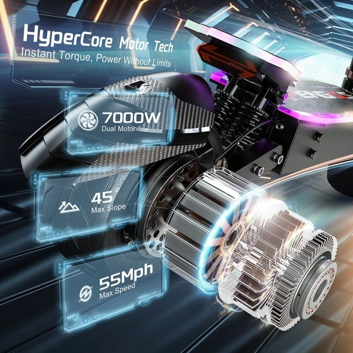 Składana hulajnoga elektryczna FENGQS GT9, silnik 3500W*2, bateria 60V 38Ah, opony 12 cali, zasięg 96km