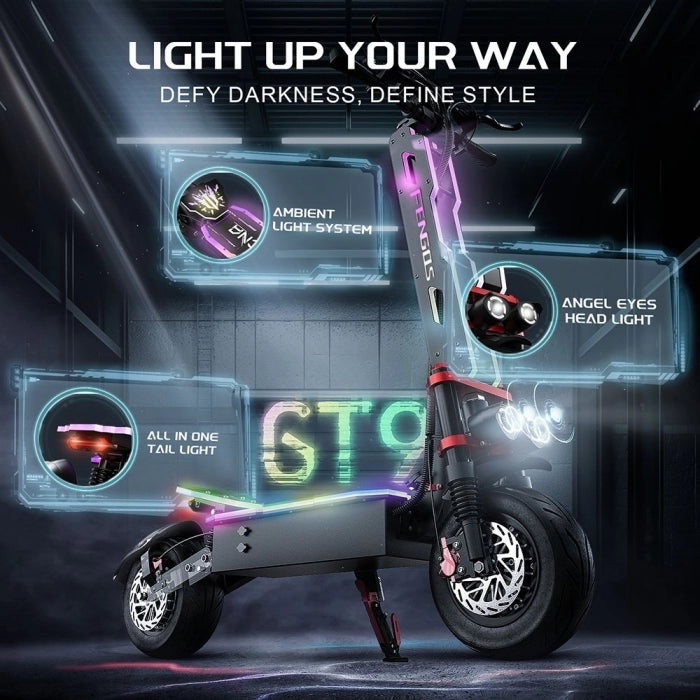 Składana hulajnoga elektryczna FENGQS GT9, silnik 3500W*2, bateria 60V 38Ah, opony 12 cali, zasięg 96km