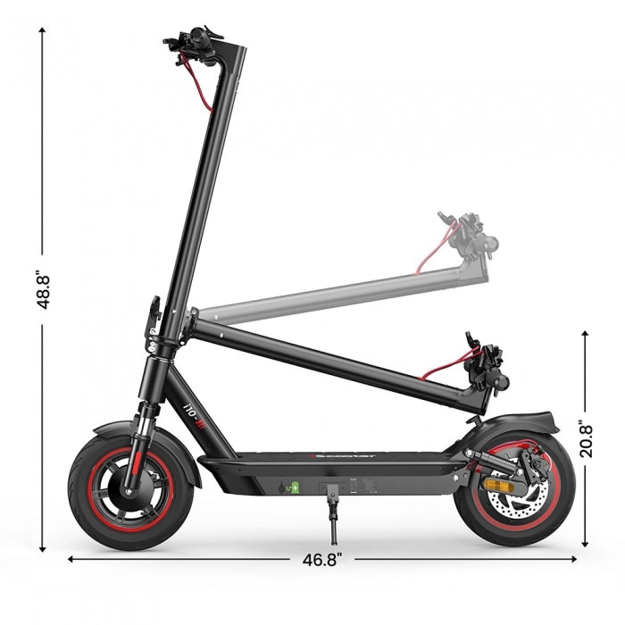 Składana hulajnoga elektryczna iScooter i10, silnik 650W, bateria 36V 15Ah, 10-calowe opony pneumatyczne, maks. prędkość 40km/h