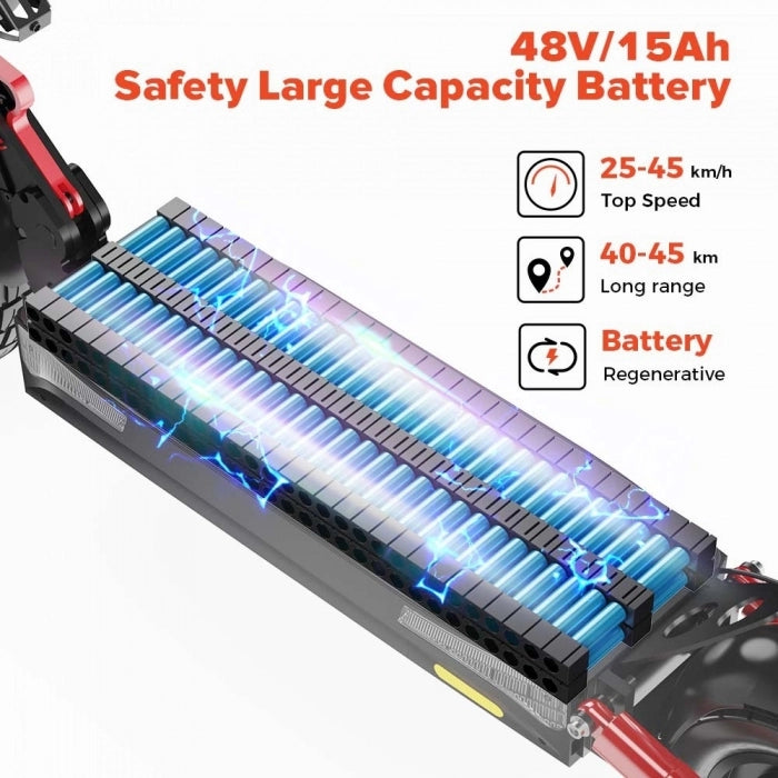 Składana Hulajnoga Elektryczna iScooter IX4 Opona pneumatyczna 10 Cali, Silnik 800W, Bateria 48V 15Ah