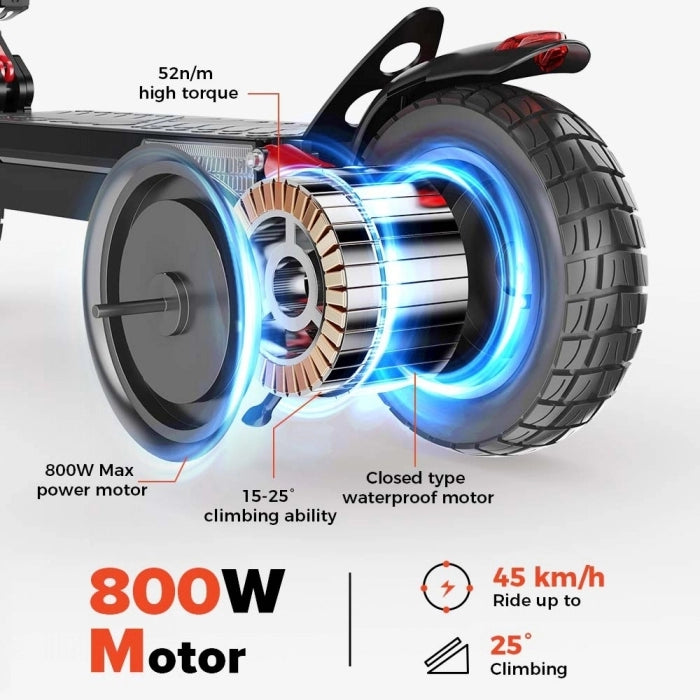 Składana Hulajnoga Elektryczna iScooter IX4 Opona pneumatyczna 10 Cali, Silnik 800W, Bateria 48V 15Ah