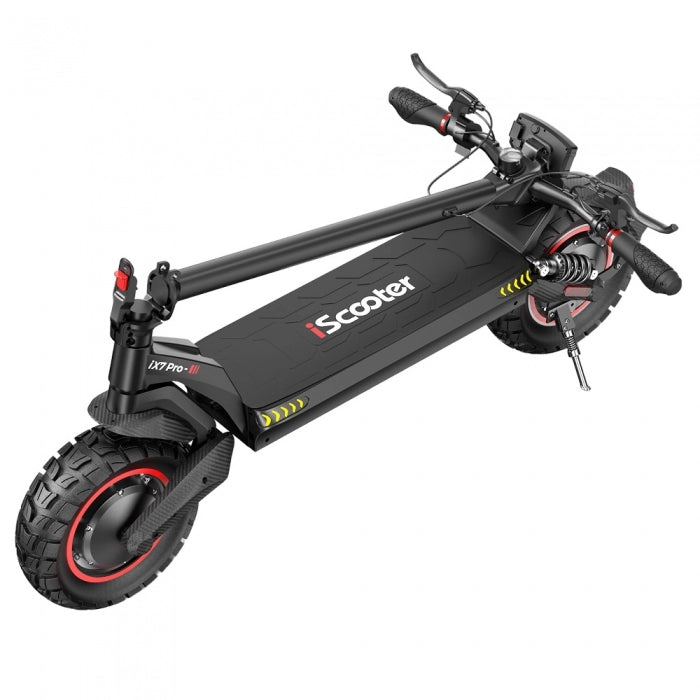 Składana hulajnoga elektryczna iScooter iX7 Pro, silnik 2*1000W, bateria 48V 17,5Ah, 10-calowe opony terenowe - Czarny