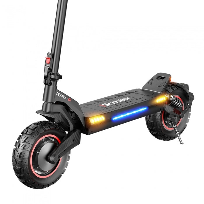 Składana hulajnoga elektryczna iScooter iX7 Pro, silnik 2*1000W, bateria 48V 17,5Ah, 10-calowe opony terenowe - Czarny