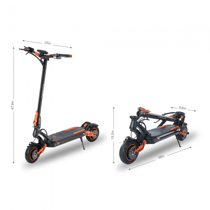 Składana hulajnoga elektryczna Kugoo LX9+, silnik 2*650W, bateria 48V 18,2Ah, 9-calowe opony, zasięg 65km