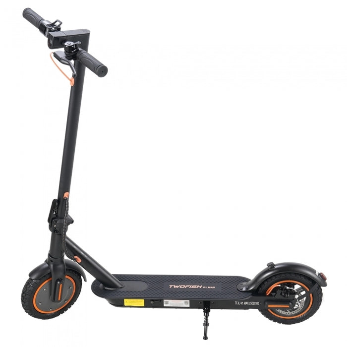 TWOFISH V1 MAX Hulajnoga elektryczna, silnik 400 W, akumulator 36 V, 28 km/h, 10-calowe opony pneumatyczne, składana