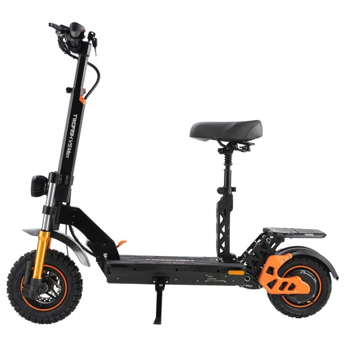 TWOFISH V5 MAX Electric Scooter with Seat, 800W Motor, 48V 18Ah Battery, Front 11 inch & Rear 10 inch Tires, 45km/h Max Speed