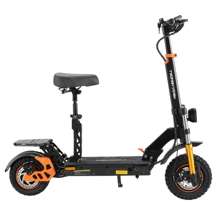 TWOFISH V5 MAX Electric Scooter with Seat, 800W Motor, 48V 18Ah Battery, Front 11 inch & Rear 10 inch Tires, 45km/h Max Speed