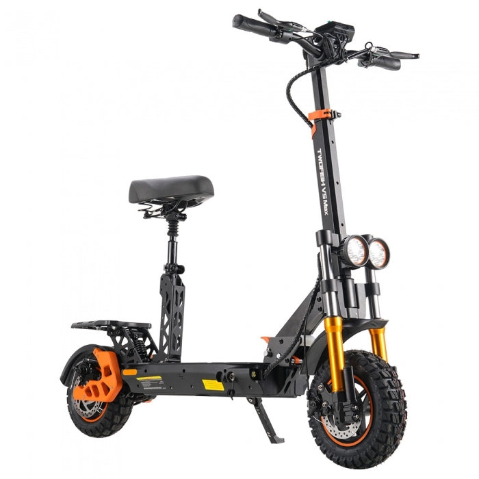 TWOFISH V5 MAX Electric Scooter with Seat, 800W Motor, 48V 18Ah Battery, Front 11 inch & Rear 10 inch Tires, 45km/h Max Speed